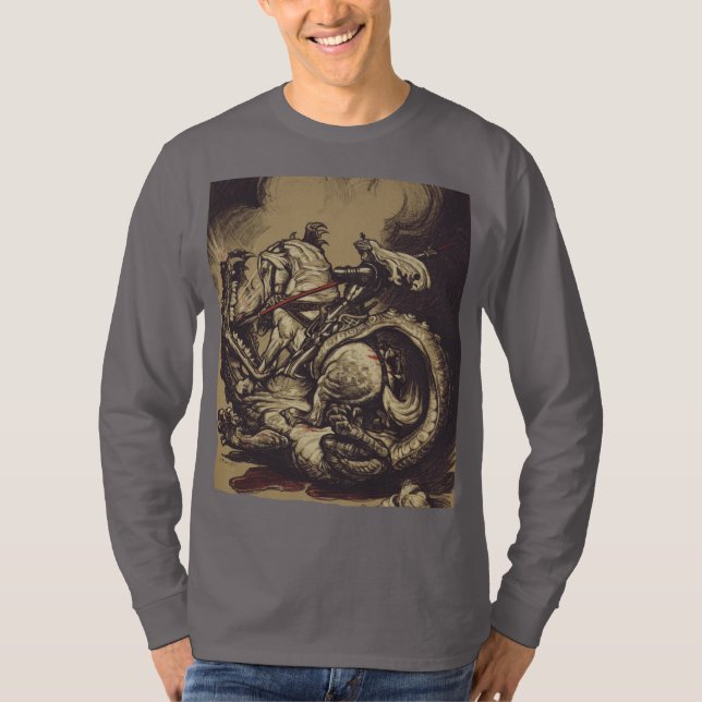 T-shirt Saint George assassiner le dragon (Devant)