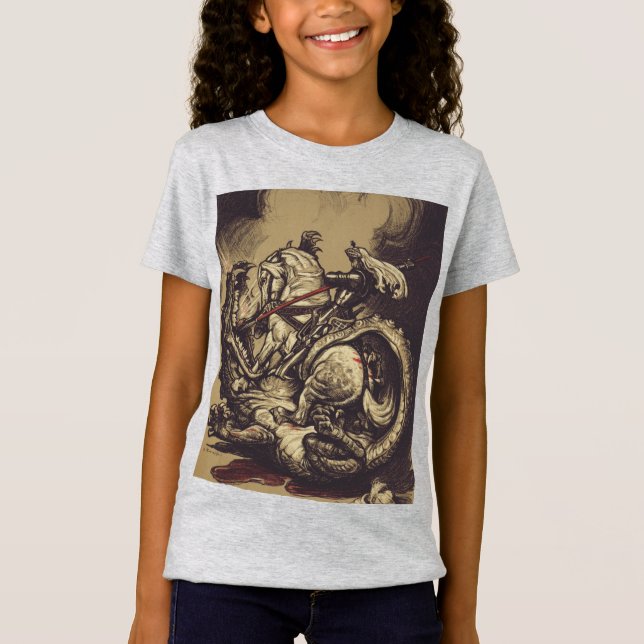 T-Shirt Saint George assassiner le dragon (Devant)