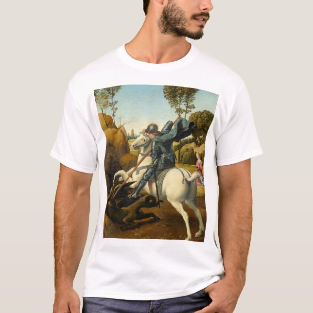 T-shirt Saint George et le Dragon, 1506 par Raphael (Devant)