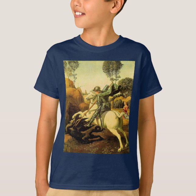 T-shirt "Saint George et le dragon" de Raphaël (vers 1505) (Devant)