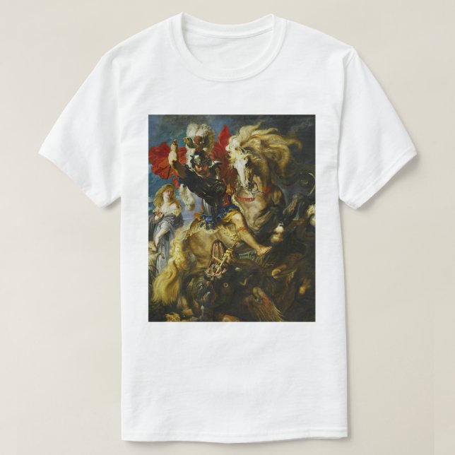 T-shirt Saint George et le Dragon (Pierre Paul Rubens) Gr (Design devant)