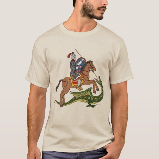 T-shirt Saint Georges romain et le Dragon (Devant)