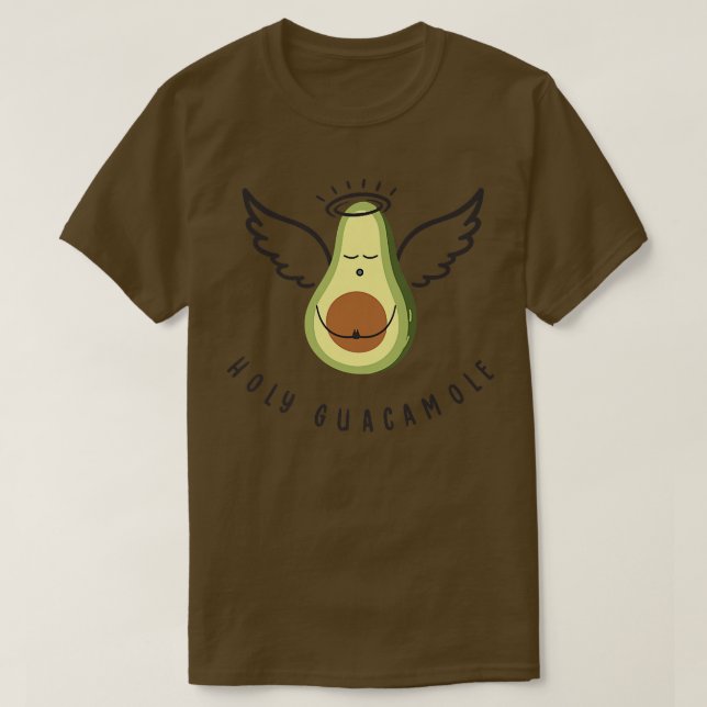 T-shirt Saint Guacamole Angel Alimentation saine Superalim (Design devant)
