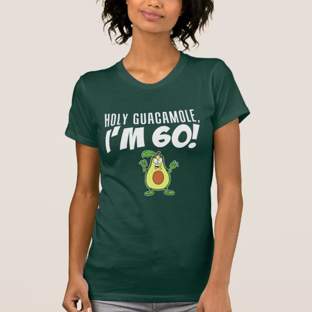 T-shirt Saint Guacamole Je suis 60 Dessin Avocado (ON DARK (Devant)
