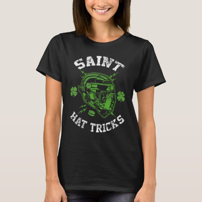 T-shirt Saint Hat Tricks Leprechaun Lover Hockey St. Patri (Devant)