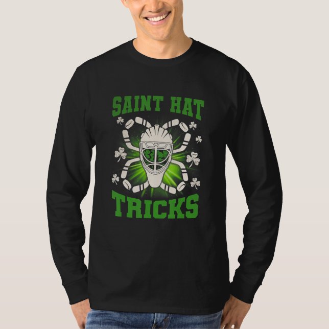 T-shirt Saint Hat Tricks Leprechaun St Patrick Day Hockey  (Devant)