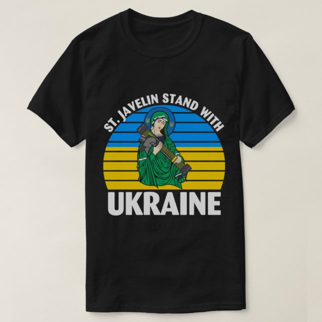 T-shirt Saint Javelin Avec L'Ukraine (Design devant)