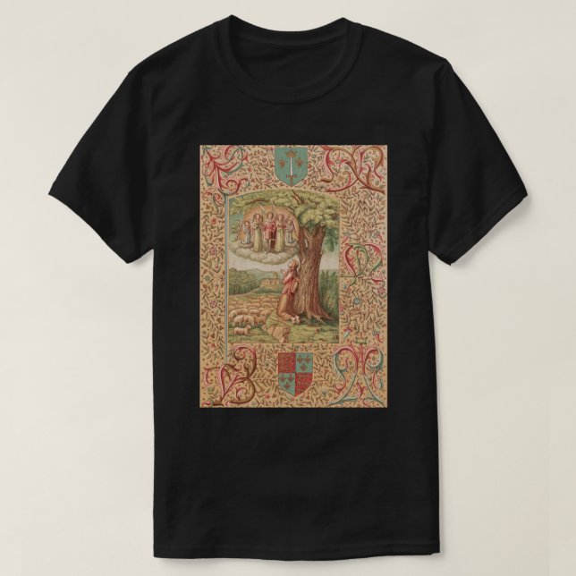 T-shirt Saint Jeanne d'Arc dessin médiéval (Design devant)