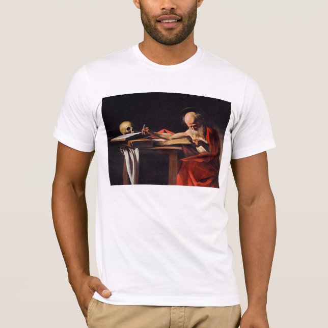T-shirt Saint Jérôme écrivant par Michelangelo Caravaggio (Devant)