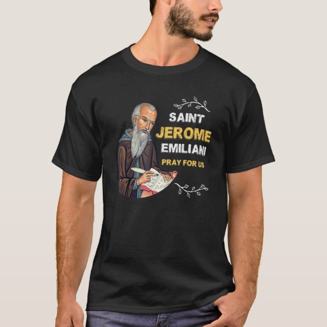 T-shirt Saint Jérôme Emiliani catholique Saints patrons Co (Devant)
