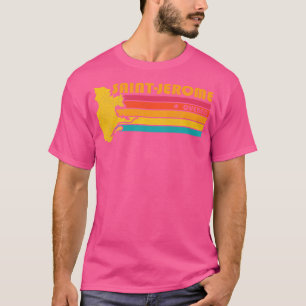 T-shirt Saint-Jérôme Québec Canada Souve Vintage en détres