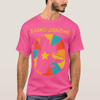 T-shirt Saint-Jérôme Québec Canada Souve Vintage en détres