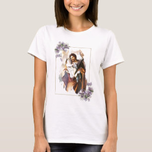 T-shirt Saint Joseph et Jésus Aquarelle Florale Religieux