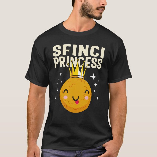 T-shirt Saint Joseph's Day Sfinci Princess Cute Sicilian D (Devant)