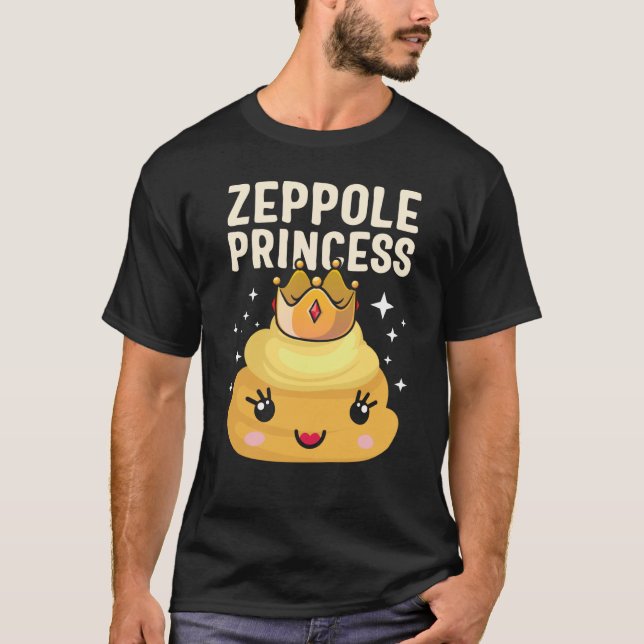T-shirt Saint Joseph's Day Zeppole Princess Cute Italien P (Devant)