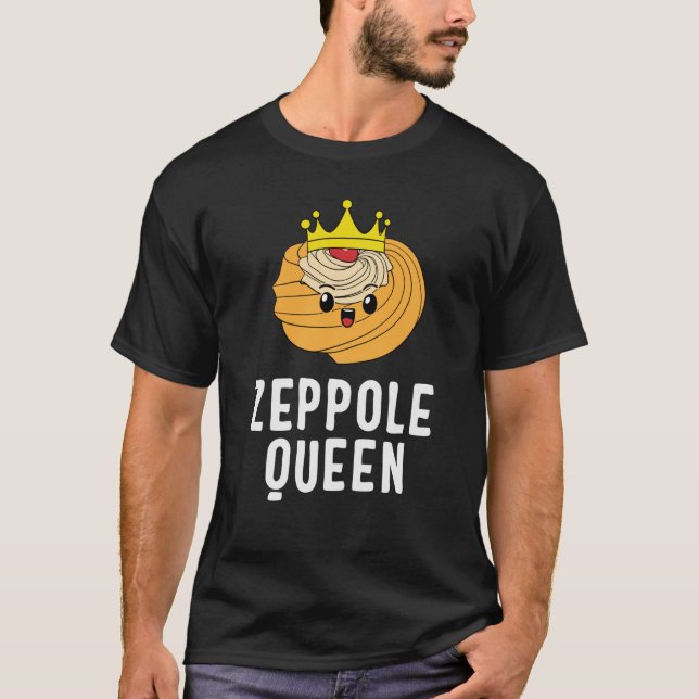 T-shirt Saint Joseph's Day Zeppole Queen Crown Cute Italia (Devant)