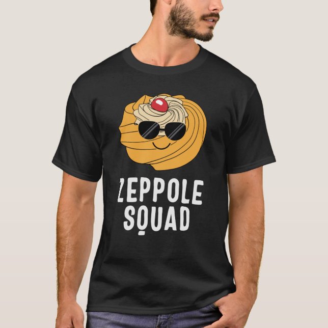 T-shirt Saint Joseph's Day Zeppole Squad Lunettes de solei (Devant)