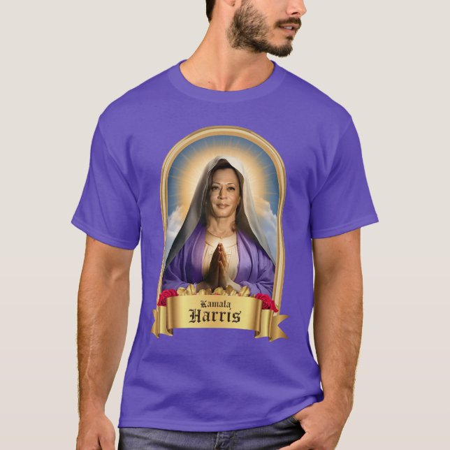 T-shirt Saint Kamala Harris Bougie de prière dévotionnelle (Devant)