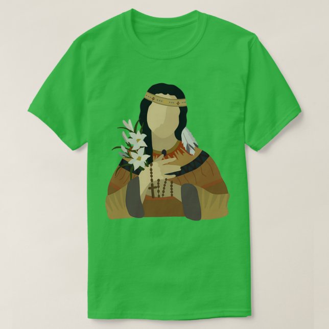 T-shirt Saint Kateri Tekakwitha (Design devant)