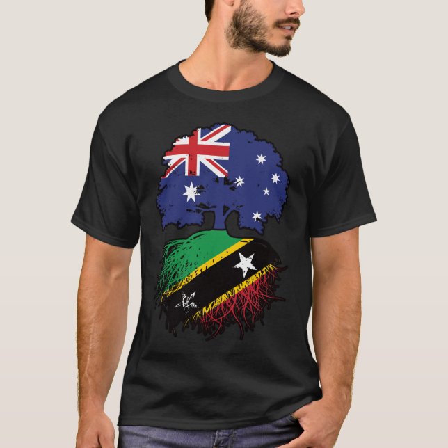 T-shirt Saint Kitts Kittitian Australian Australie Tree (Devant)