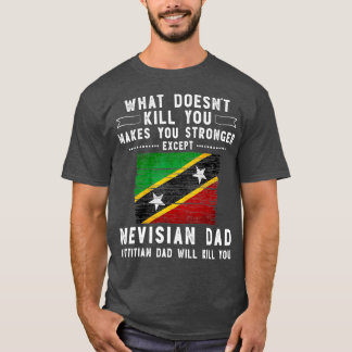 T-shirt Saint Kitts Nevis Papa Cadeaux pour hommes Fête de