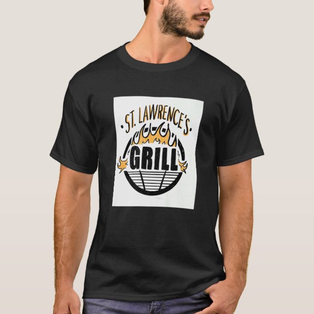 T-shirt Saint-Laurent Patron catholique Saint-de-Griller G (Devant)
