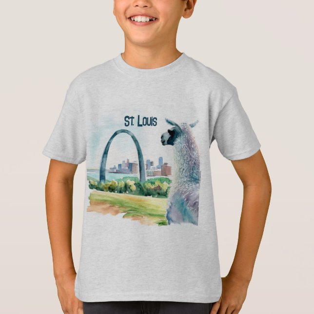 T-shirt Saint Louis Arch Llama Souvenir (Devant)