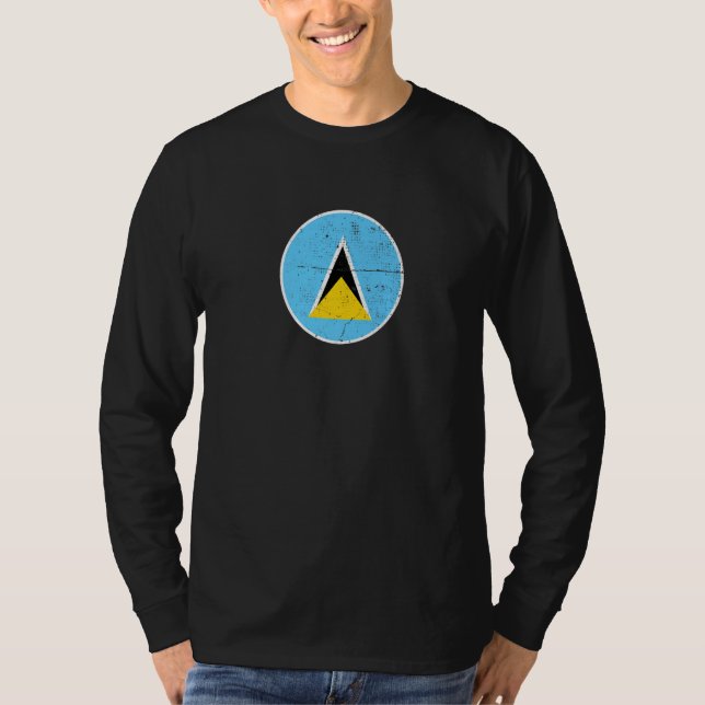 T-shirt Saint Lucia Proud Saint Lucian Flag  1 (Devant)