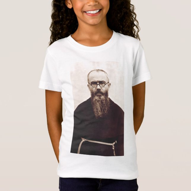 T-Shirt Saint Maximilien Kolbe prêtre catholique polonais (Devant)