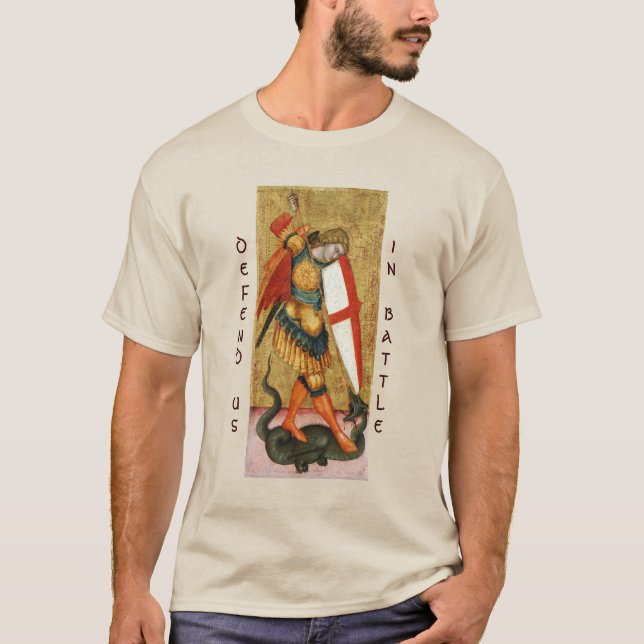 T-shirt Saint Michael Archangel et Dragon Sienese (Devant)