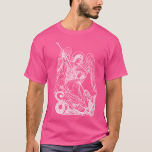 T-shirt Saint Michael Archangel Et Le Dragon