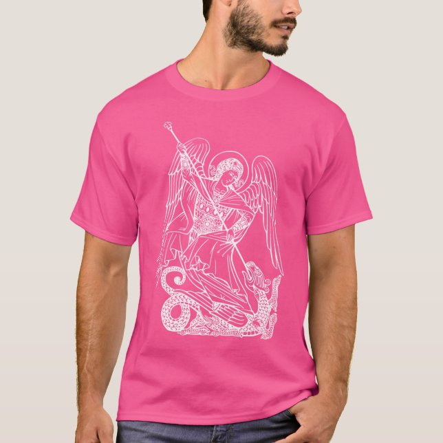 T-shirt Saint Michael Archangel Et Le Dragon (Devant)