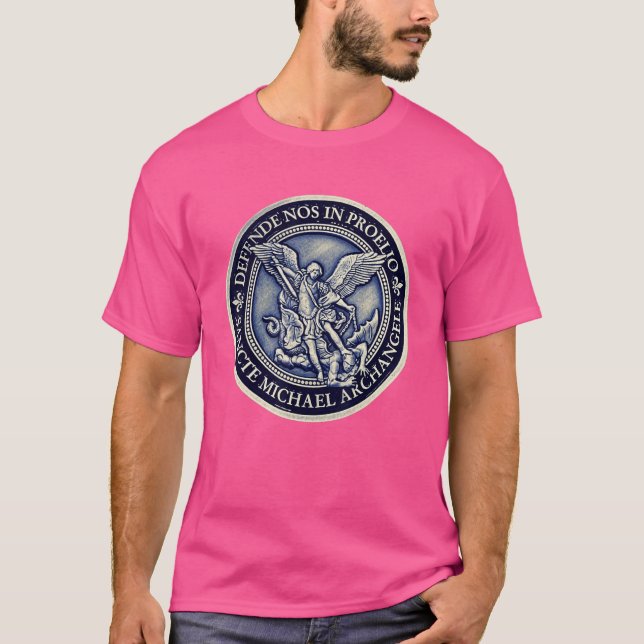 T-shirt Saint Michael La Prière Archange Tradit Catholique (Devant)