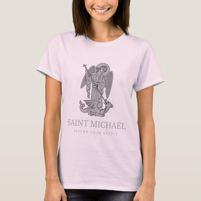 T-shirt Saint Michael nous défend au combat (Devant)