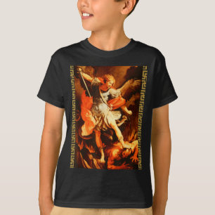 T-shirt Saint Michel vainquant Satan Archange Guerrier