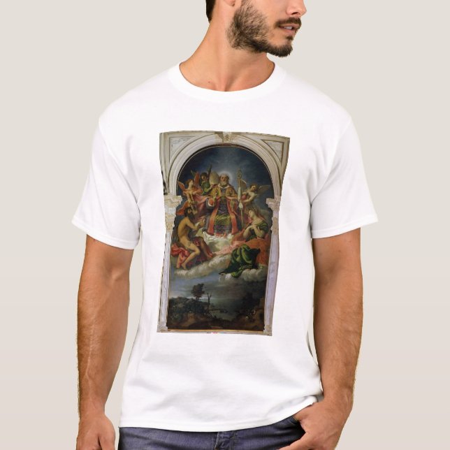 T-shirt Saint-Nicolas dans la gloire avec des saints (Devant)