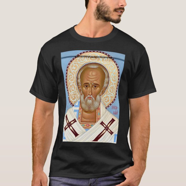 T-shirt Saint Nicolas de Myre Art Orthodoxe Premium (Devant)