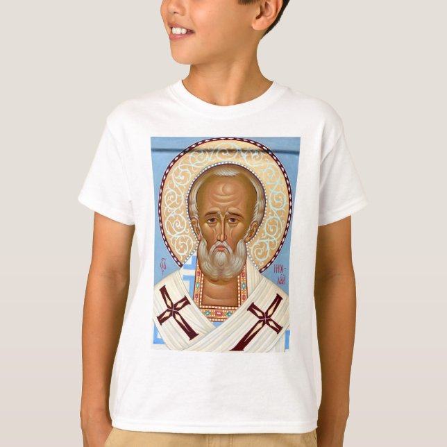 T-shirt Saint Nicolas de Myre Art Orthodoxe Premium (Devant)