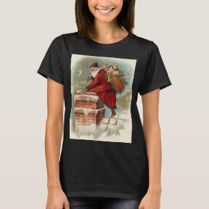 T-shirt Saint Nicolas victorien de Noël sur le toit