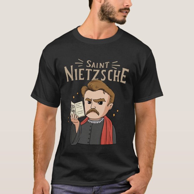 T-shirt Saint Nietzsche for a Philosophy Student  1 (Devant)