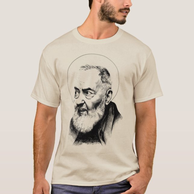 T-shirt Saint Padre Pio A Mon Père Catholique (Devant)