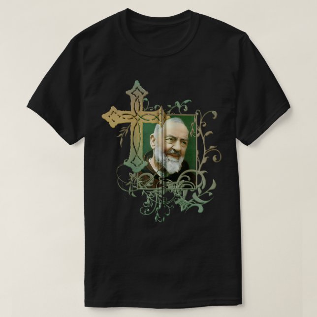 T-shirt Saint Padre Pio Prière Croix Catholicités Saint Sa (Design devant)