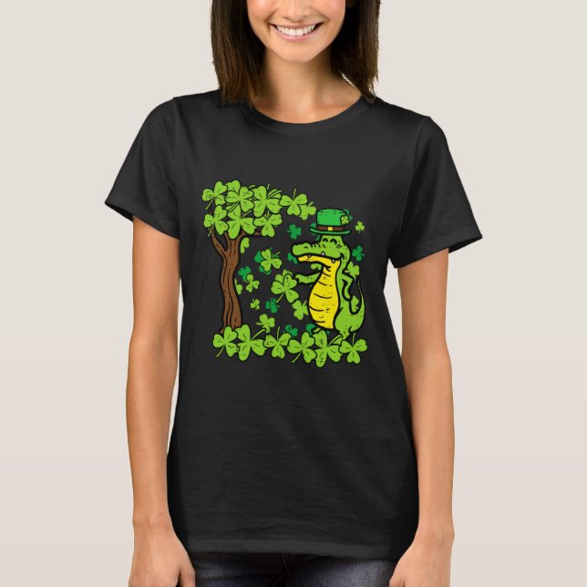 T-shirt Saint-Patrick Alligator Trèfle Saint-Patty Hommes (Devant)