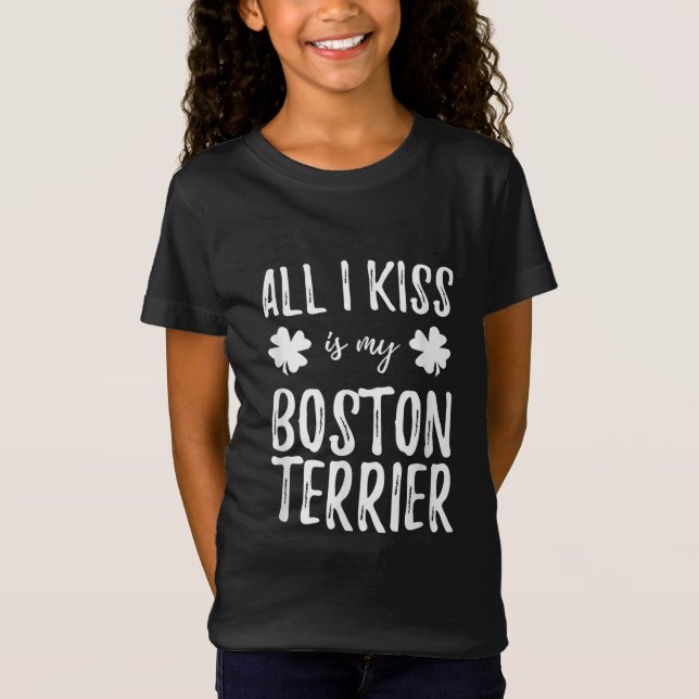 T-Shirt Saint Patrick Boston Terrier Dog Maman Funny Irish (Devant)