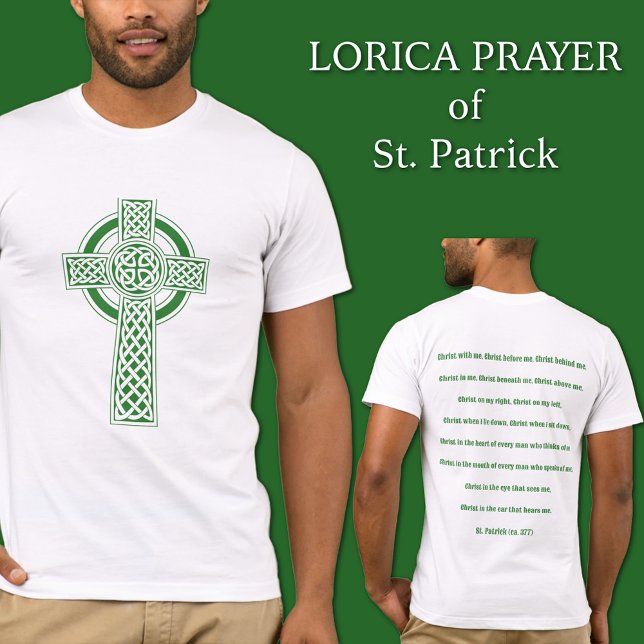 T-shirt Saint Patrick Croix celtique Prière Lorica (Créateur téléchargé)