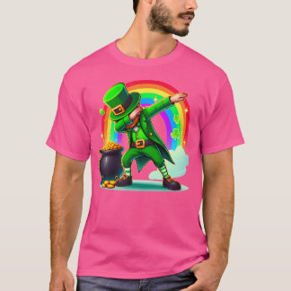 T-shirt Saint-Patrick Dabbing Leprechaun Garçons Filles Ho