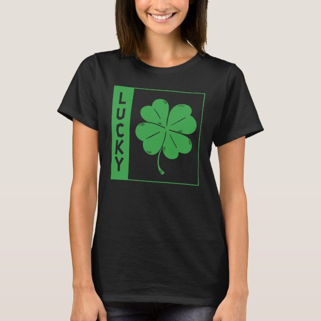 T-shirt Saint Patrick Day Lucky Green C Leaf Saint Patrick (Devant)
