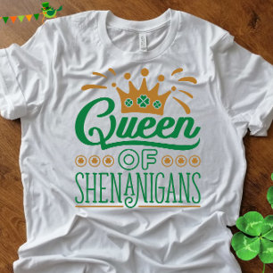 T-shirt Saint Patrick, fête de la Reine des Shenanigans