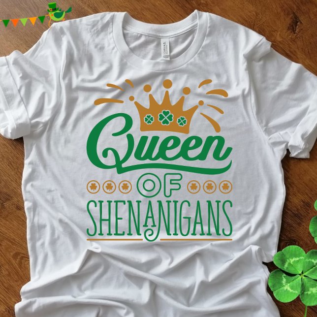 T-shirt Saint Patrick, fête de la Reine des Shenanigans (Créateur téléchargé)