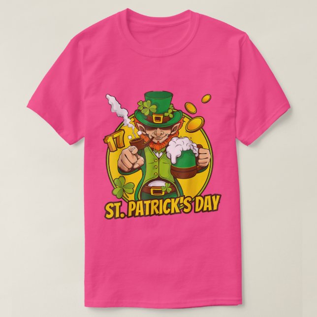 T-shirt Saint Patrick Filles Garçons Irlandais Drôle Bière (Design devant)
